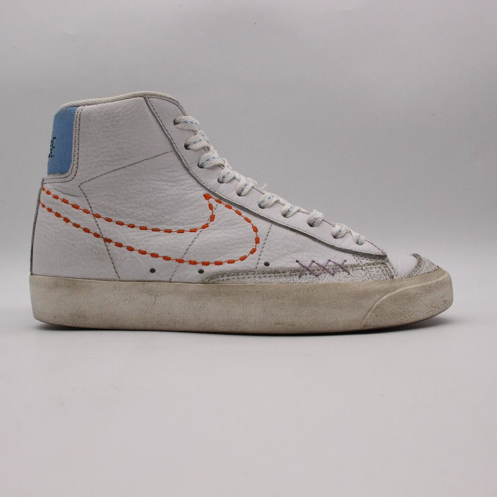 Nike Blazer Mid 77 White Lilac Green Glow Sneaker — 7.5